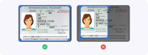 Document crop example